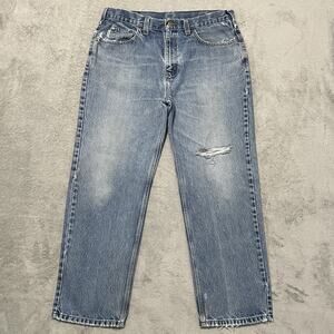 Carhartt Jeans Mens 36x30 Blue Relaxed Fit Denim Pants